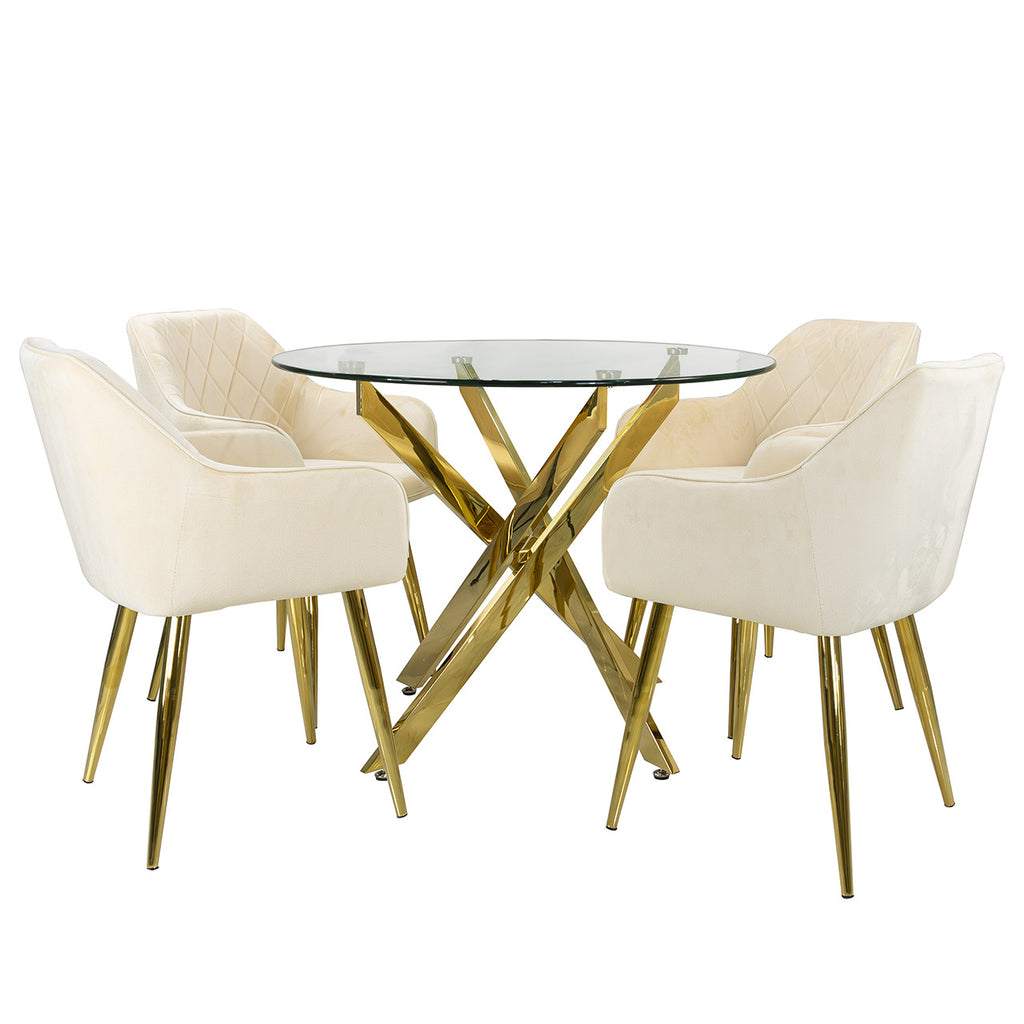 round dining table set 4 seater