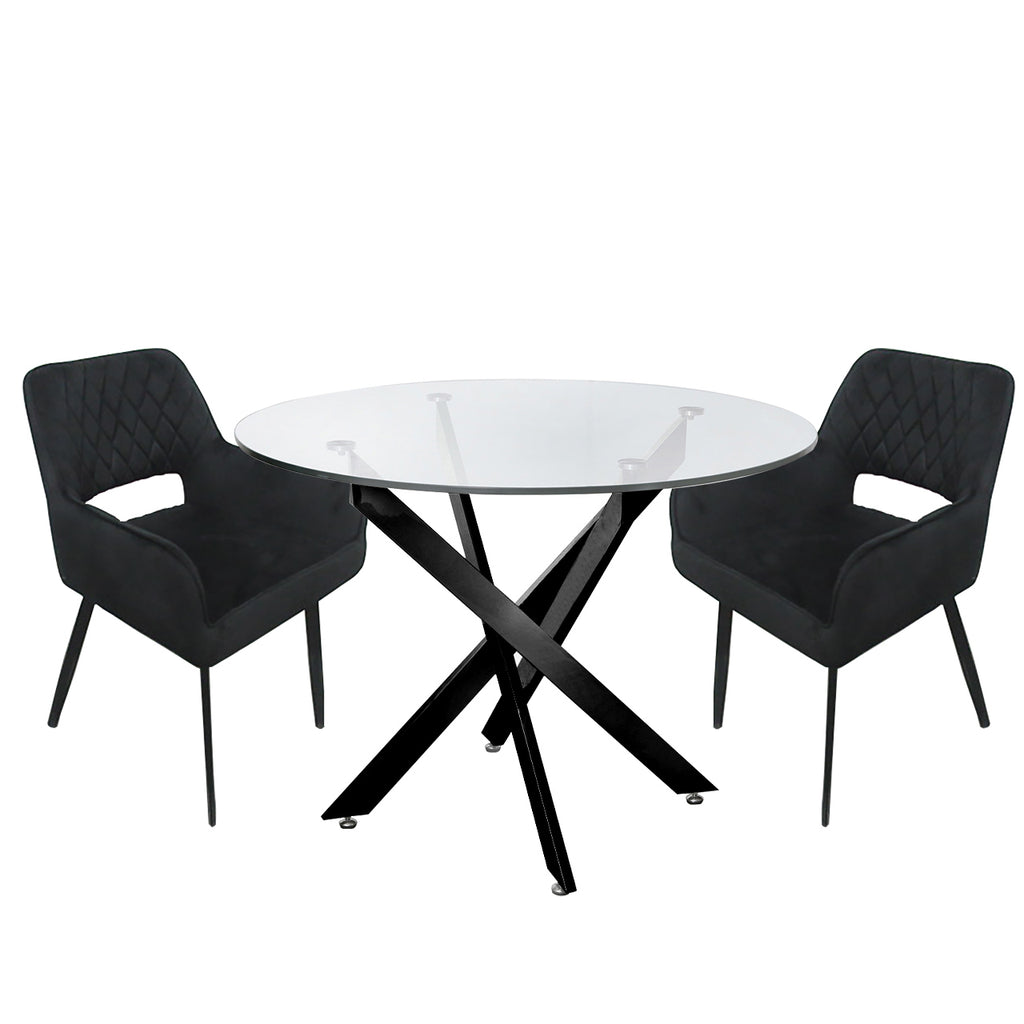 2 seater round dining table set