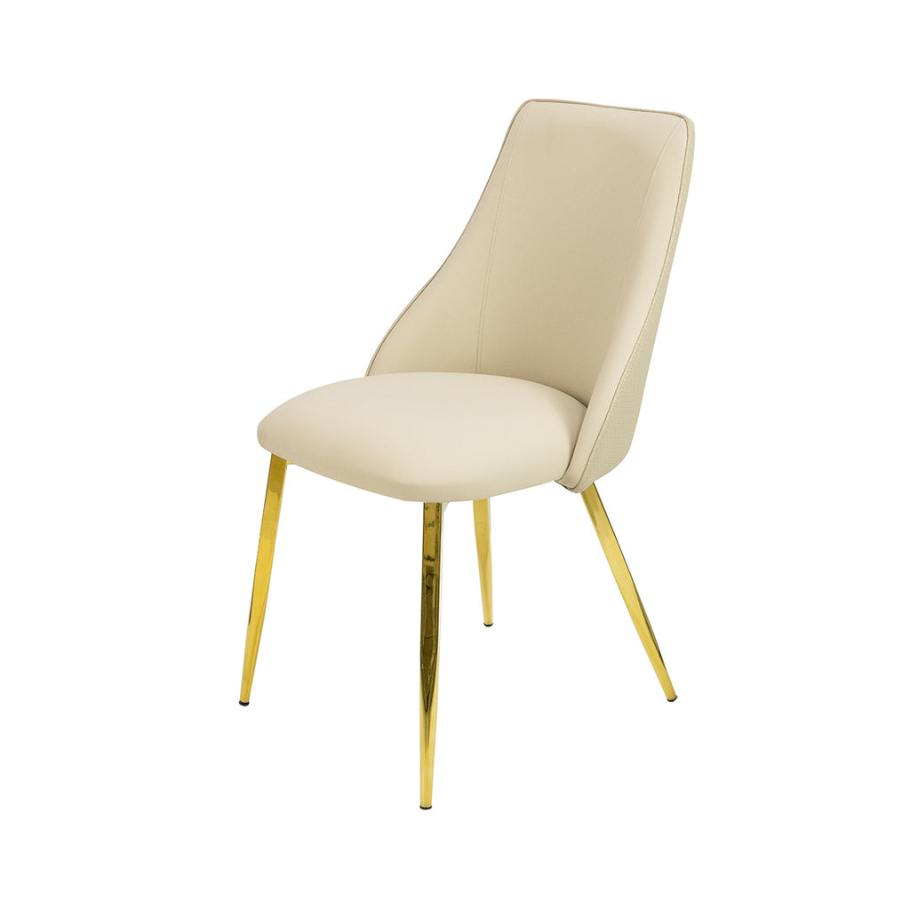 leather dining chair with gold legs