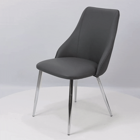 leather chair in grey
