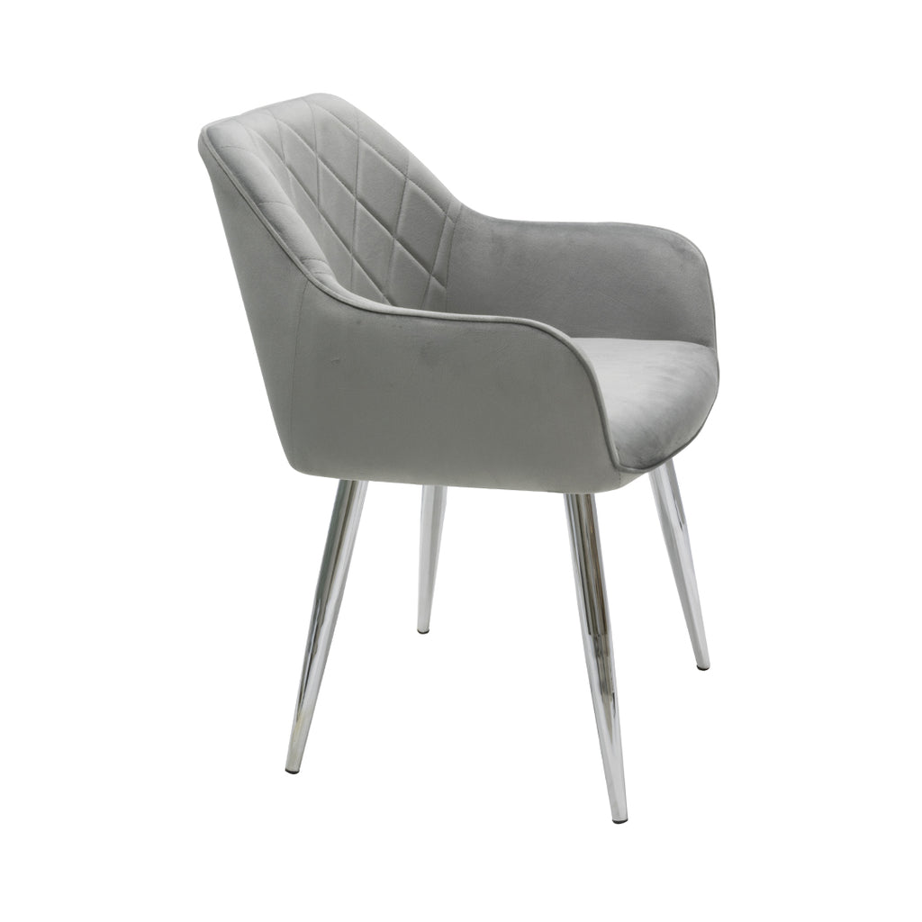 grey velvet chair for dining room