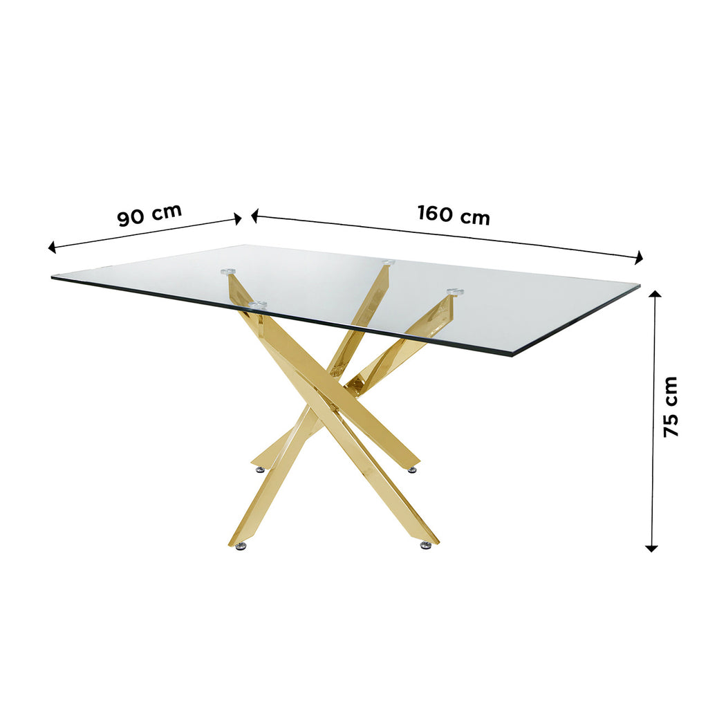 large dining table with glass top