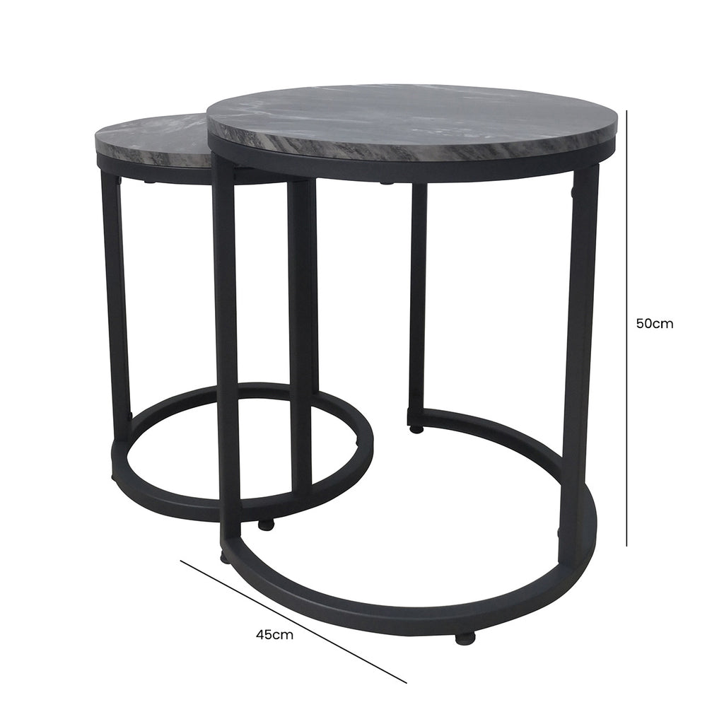 black marble end table