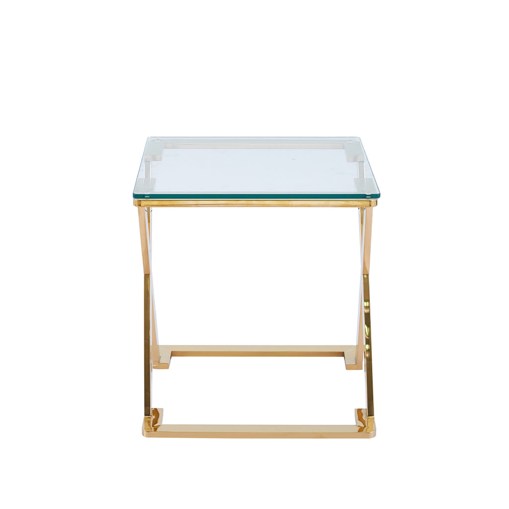 side table with glass top