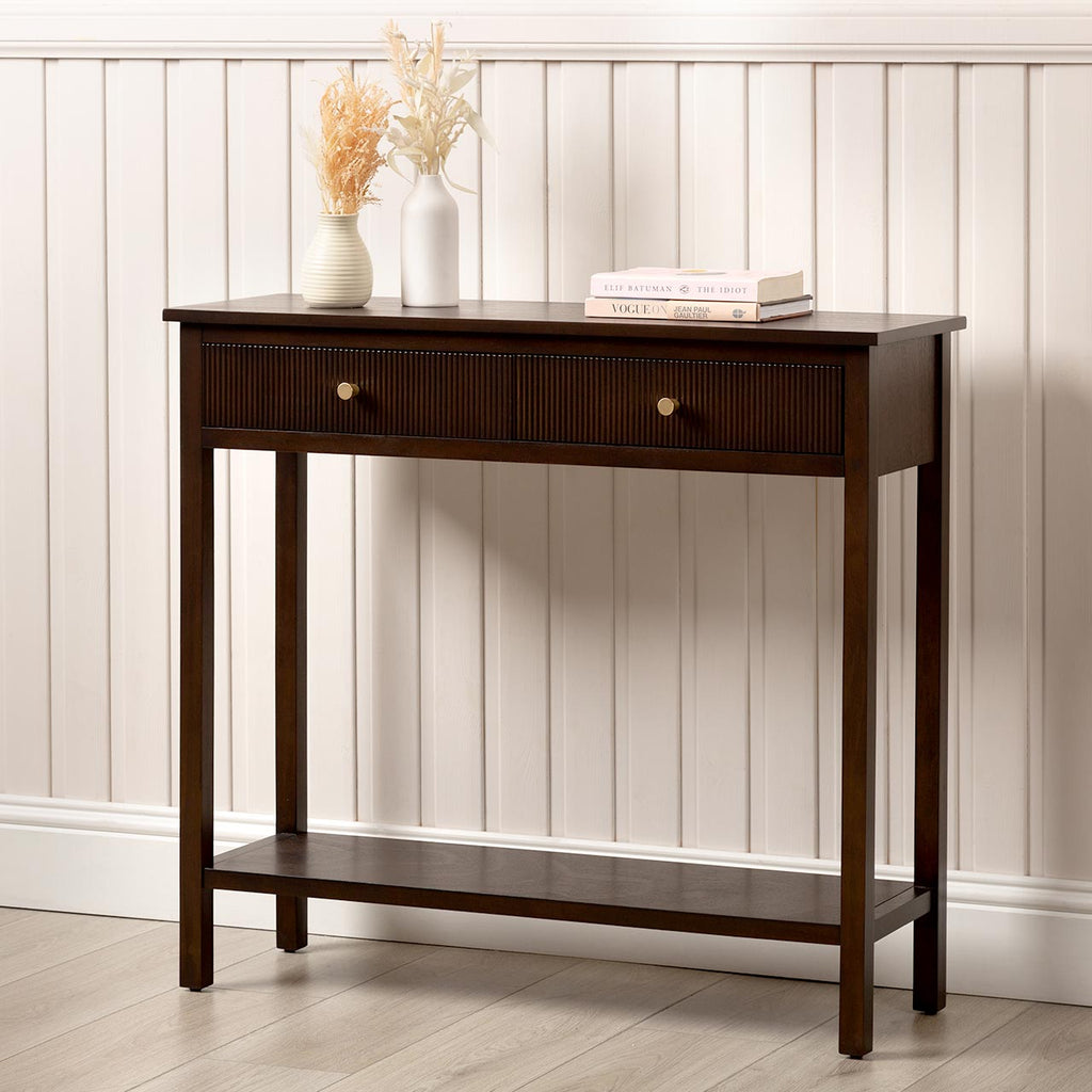 console table in wood