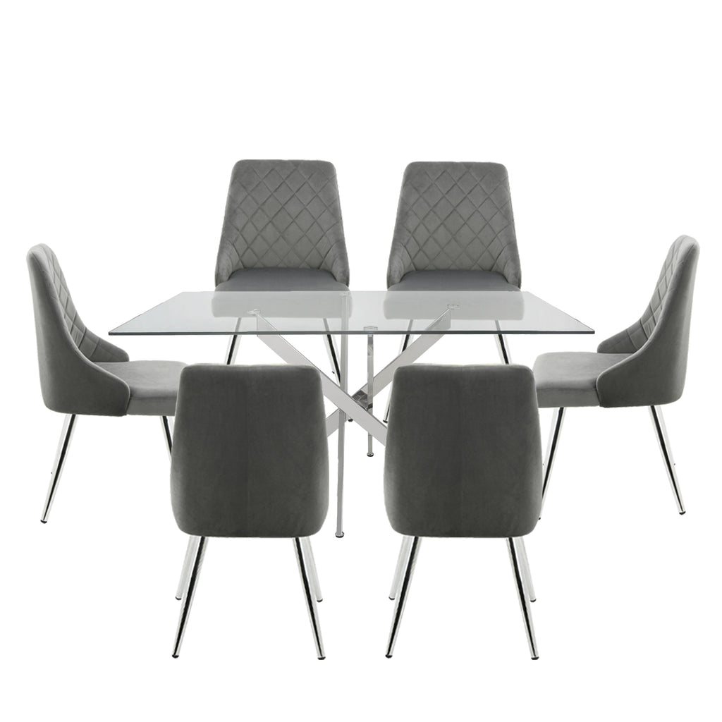 large dining table set 6 seater