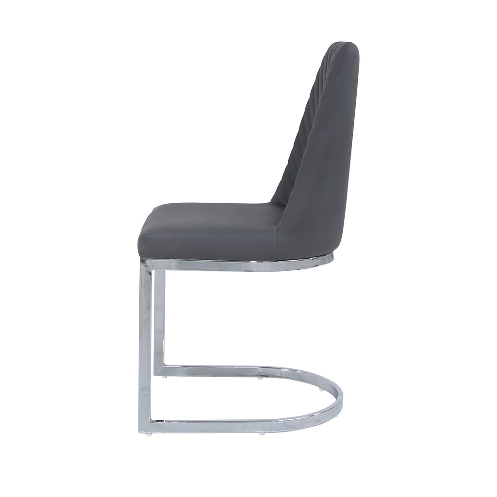 canelli dining chair in chrome color