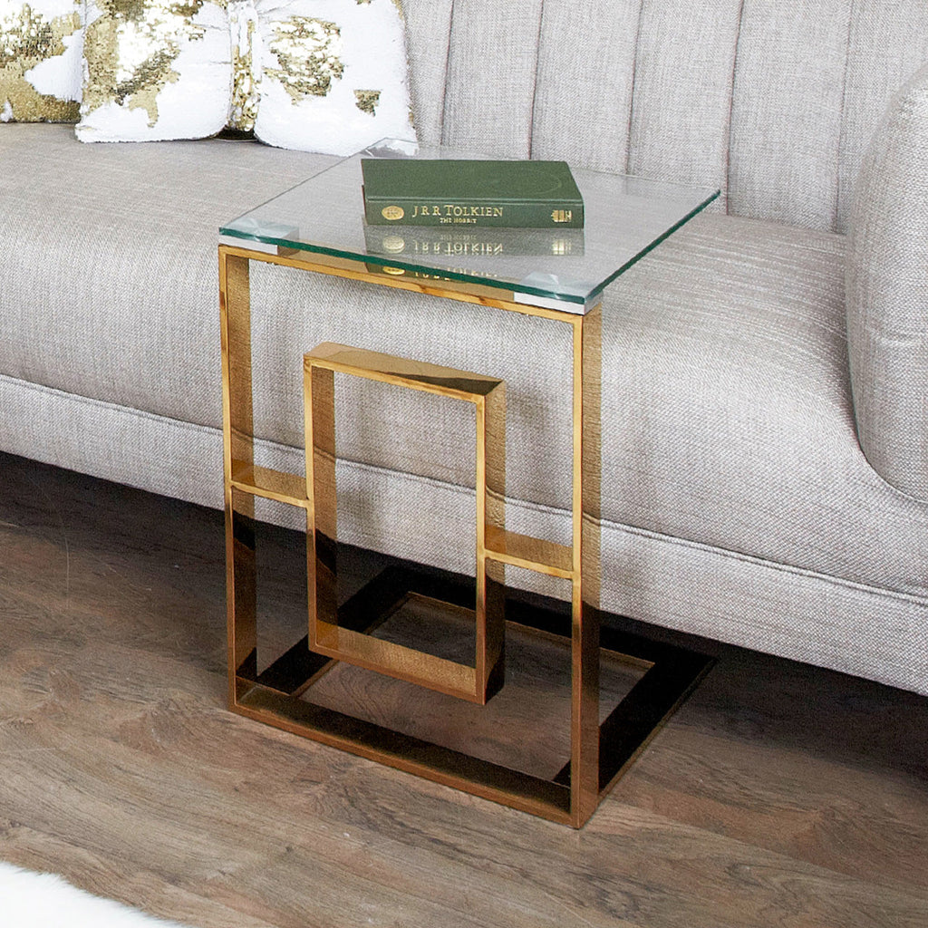 Top Golden Coloured Sofa Table For Your Living Room
