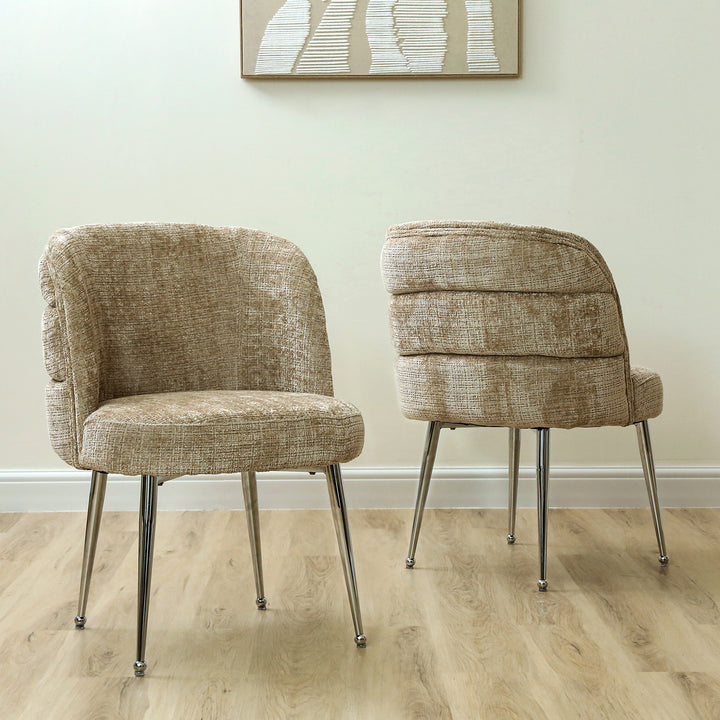 The Velvet Fabric Dining Chairs