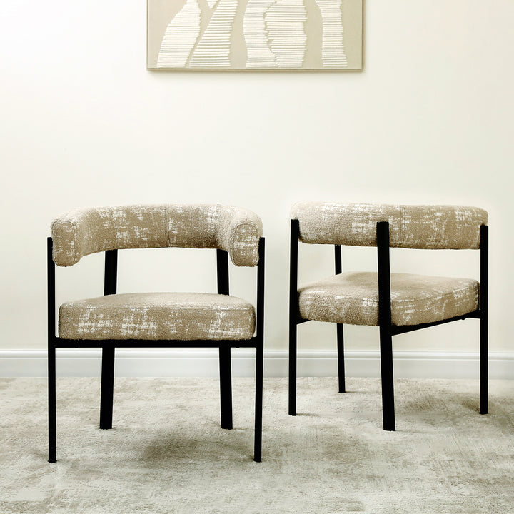The Velvet Fabric Dining Chairs