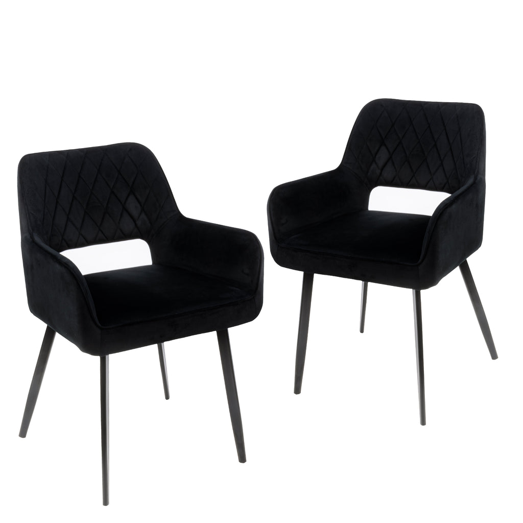 black dining chair set of 2
