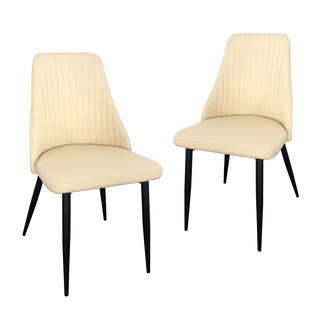 cream dining chair set of 2