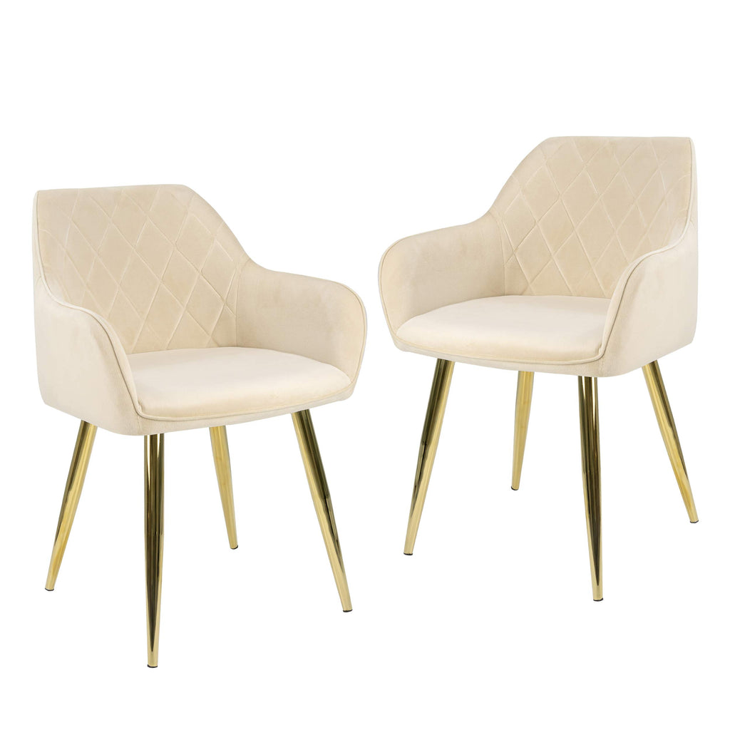 cream dining chair set of 2