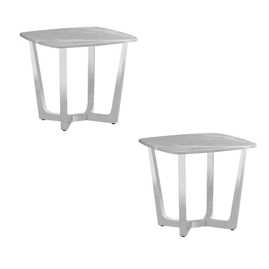 marble end table set