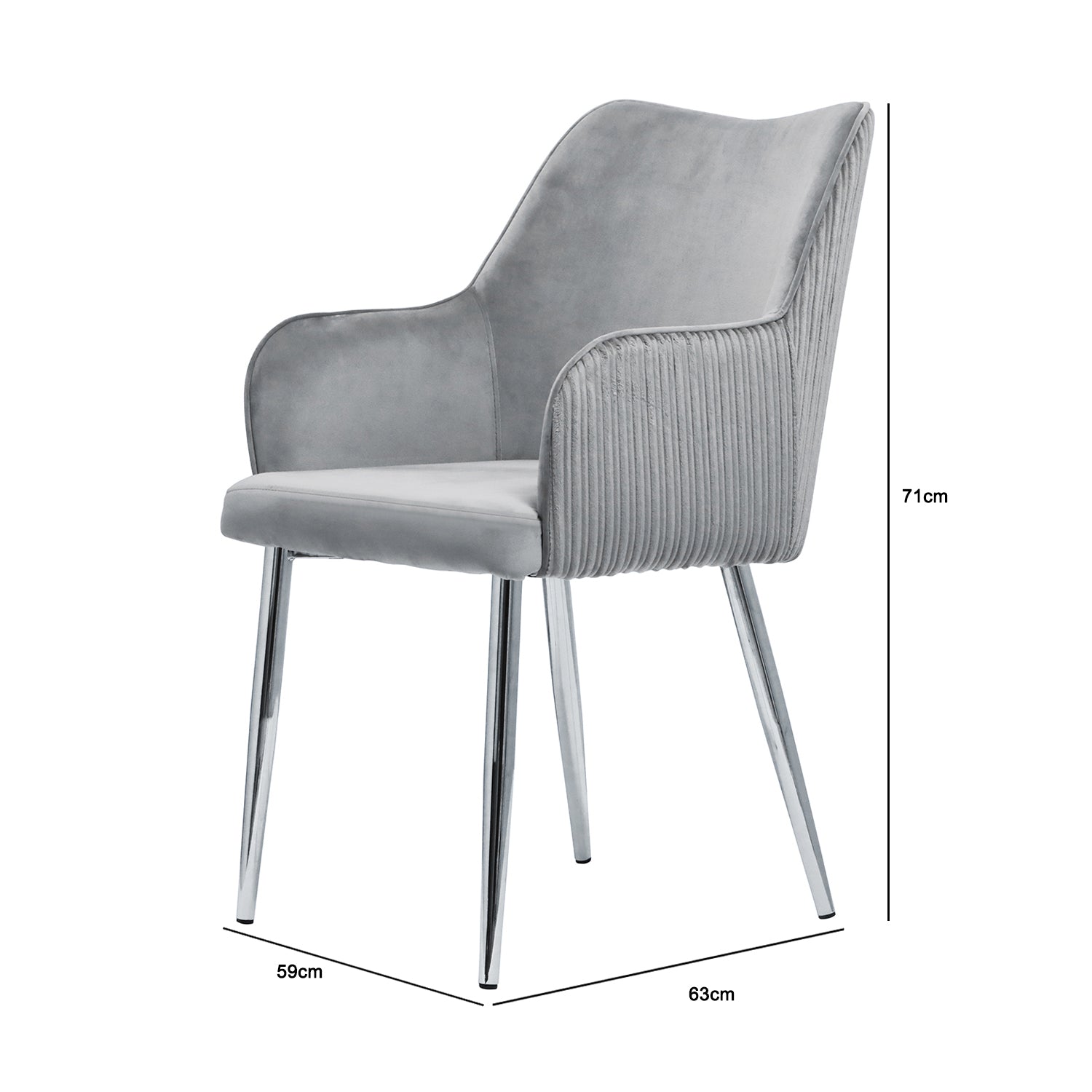 grey velvet chair