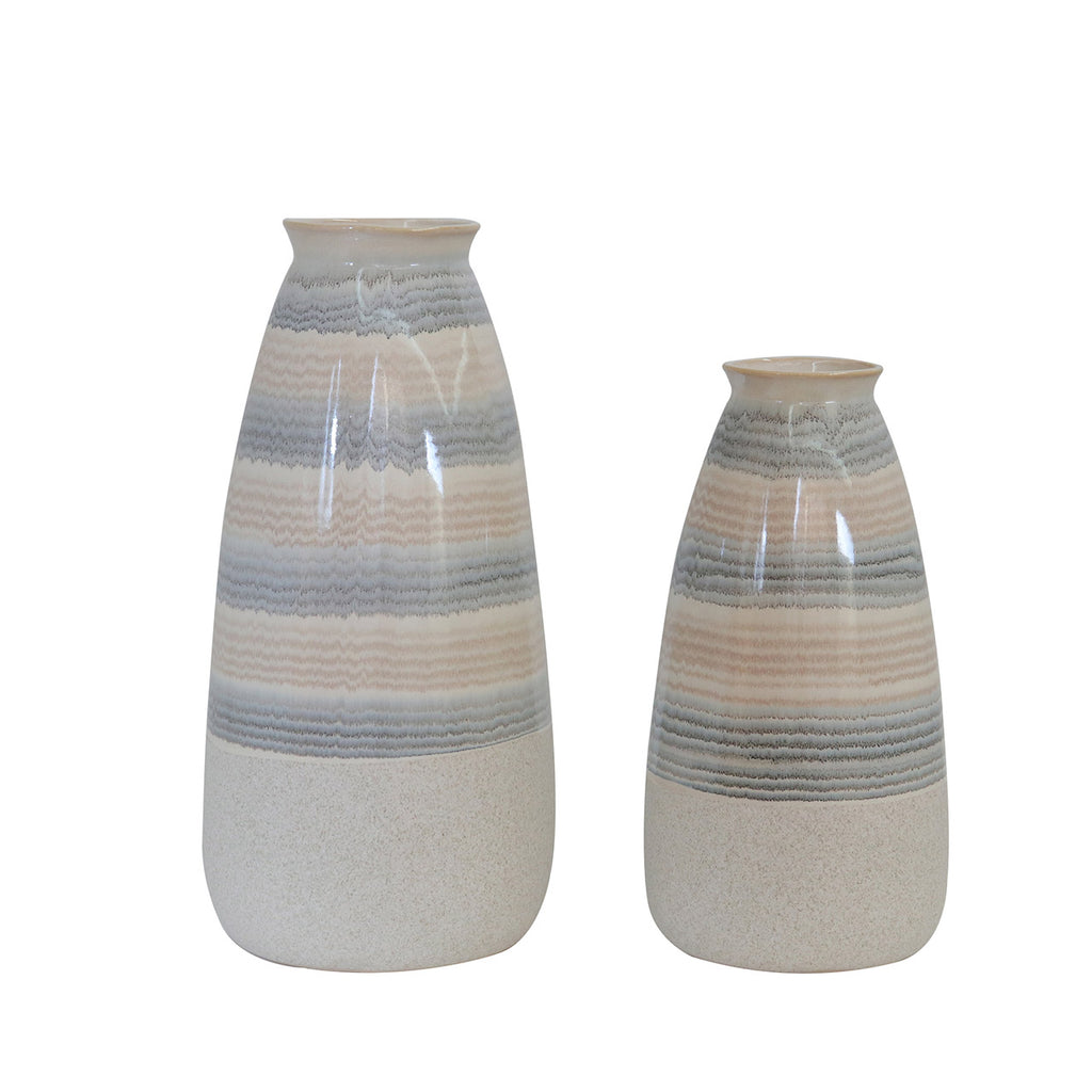 32.6cm Beige Ceramic Vase
