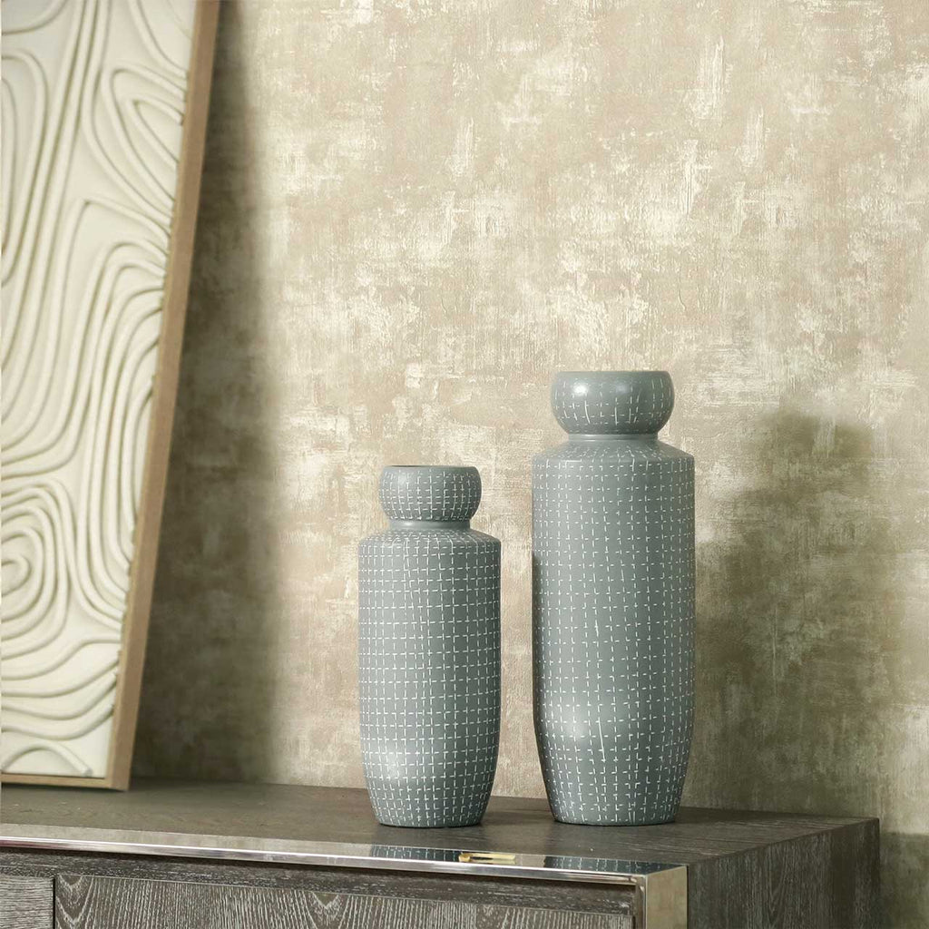 32.8cm Grey Ceramic Vase