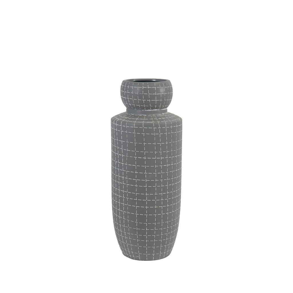 32.8cm Grey Ceramic Vase
