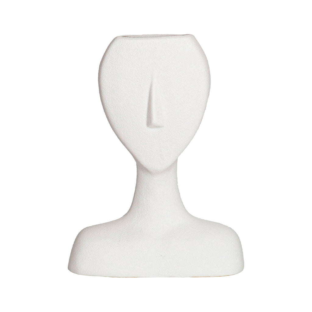35.8cm White Face Ceramic Vase