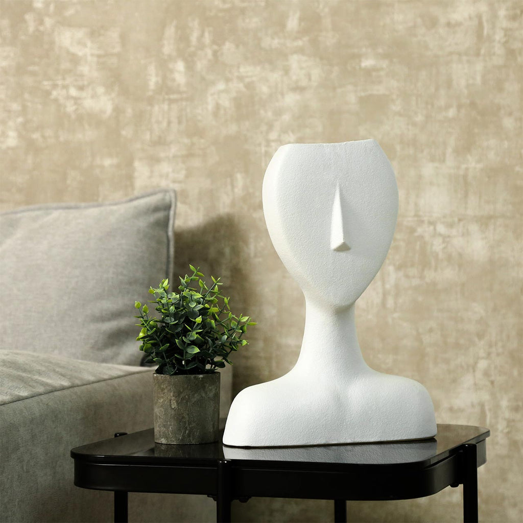 35.8cm White Face Ceramic Vase