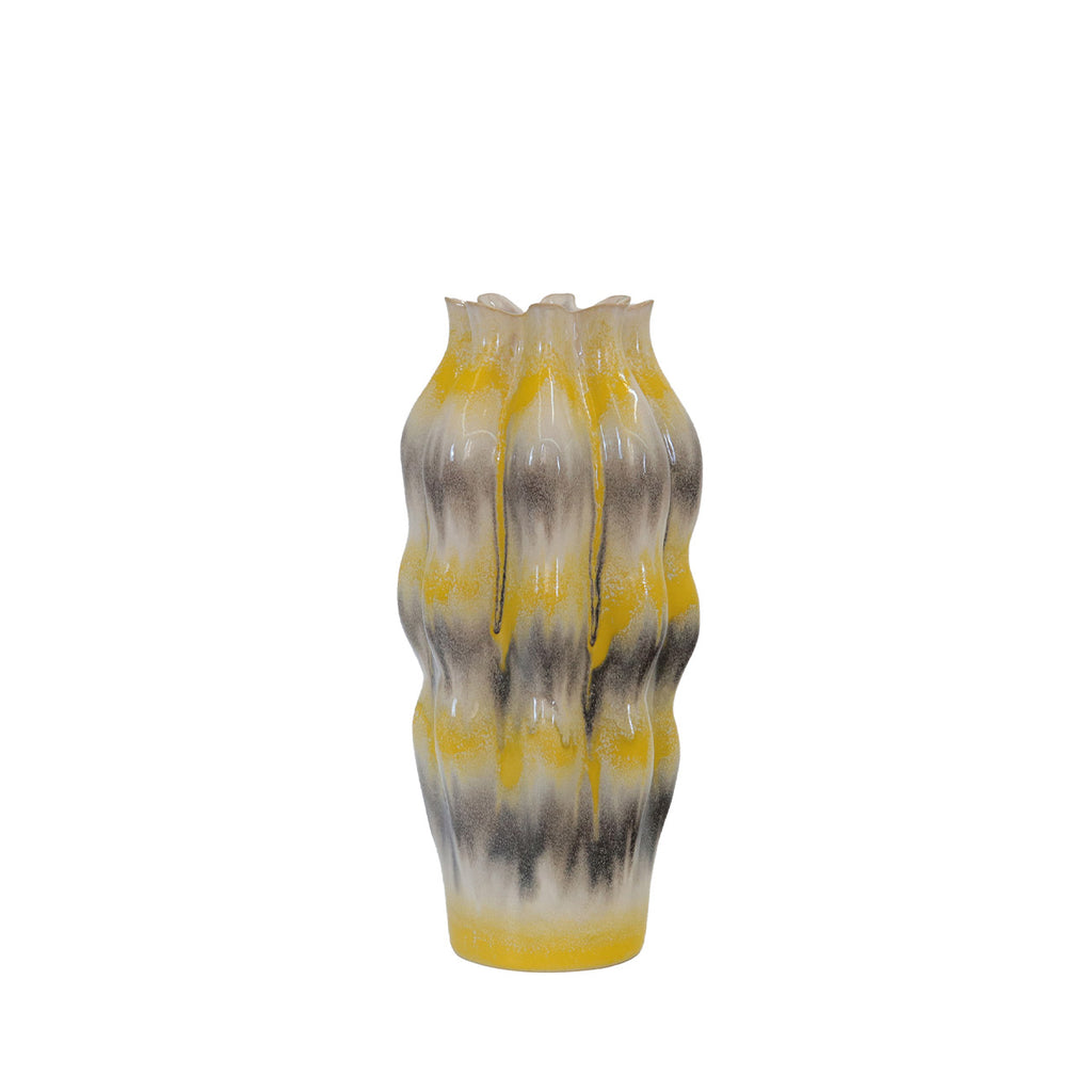 36.5cm Beige Ceramic Vase