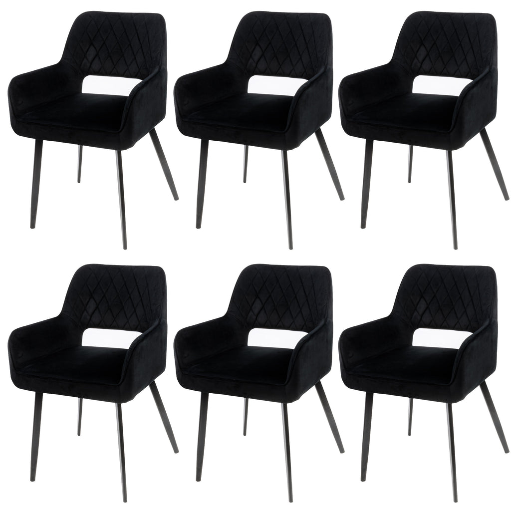 black dining chair set of 6