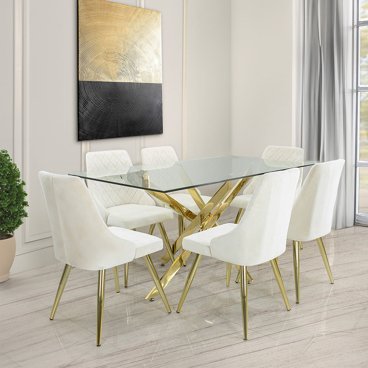 gold dressing table chair Gold Genoa Cream Vanity Chair