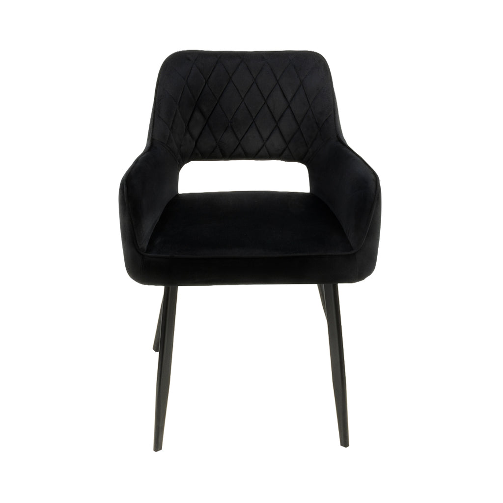 black luxury dining chair