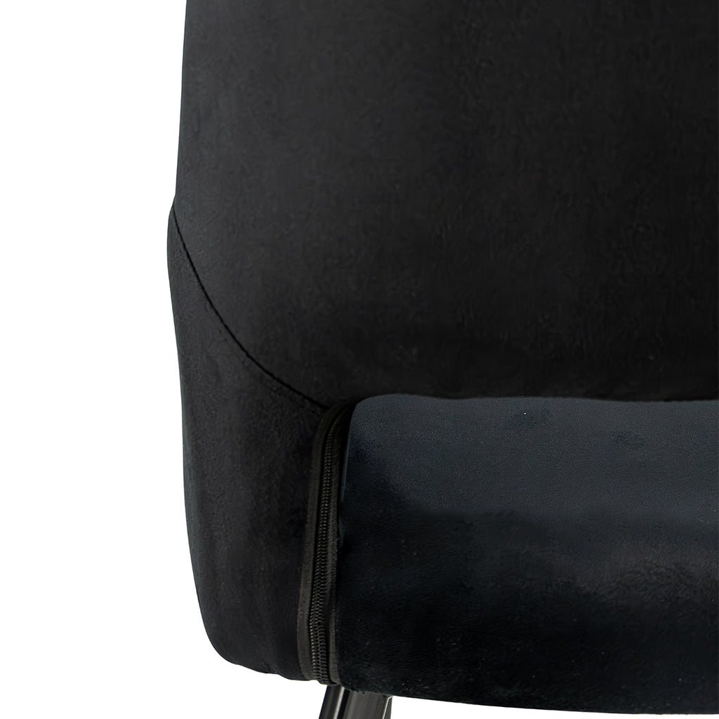 black velvet dining chair