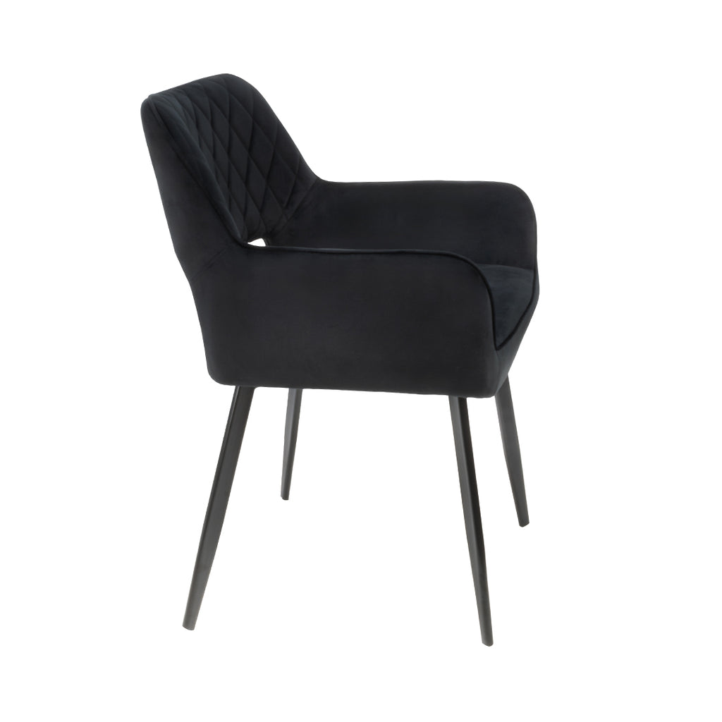 black luxury velvet chair
