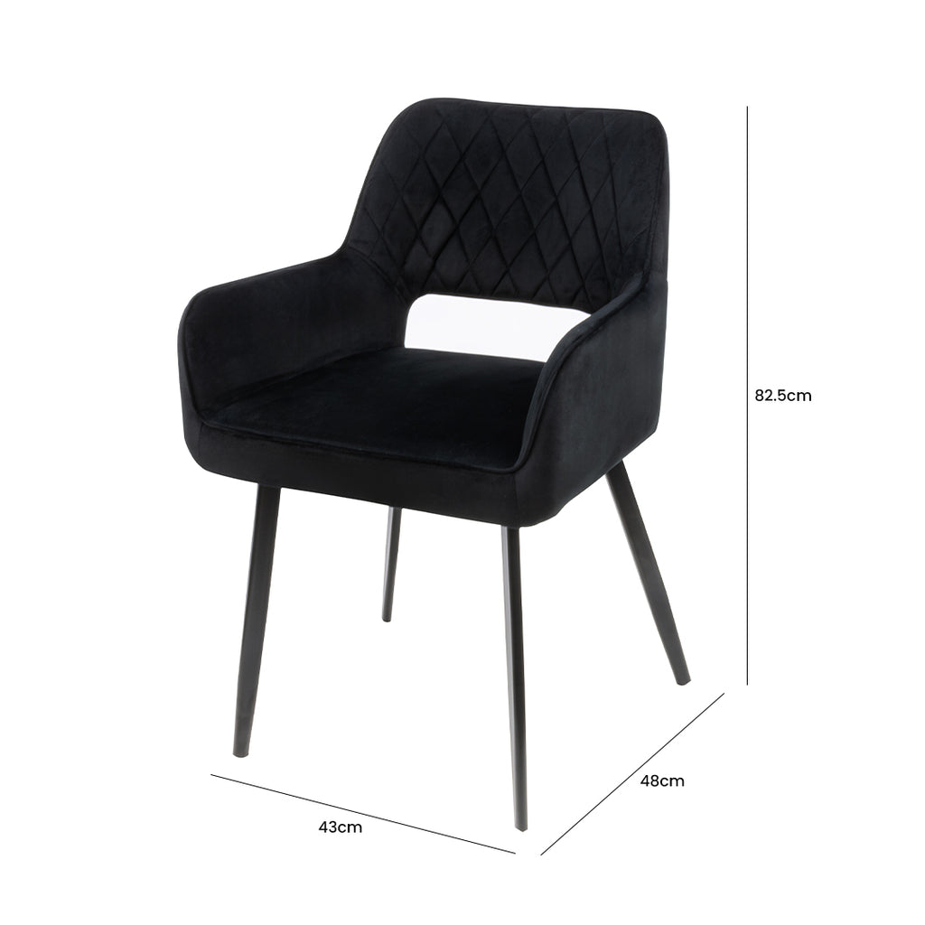 black velvet chair for dining room