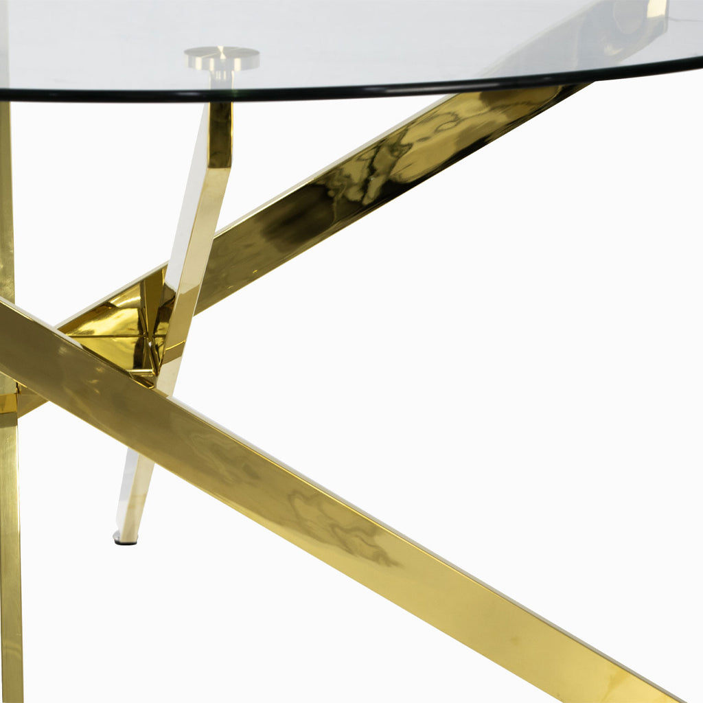 gold round dining table in Dubai