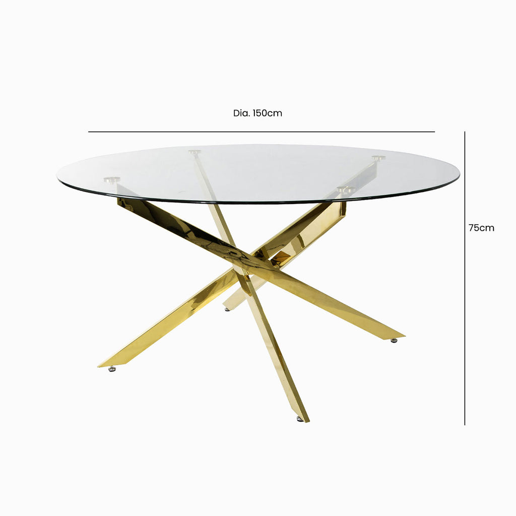 large round dining table gold