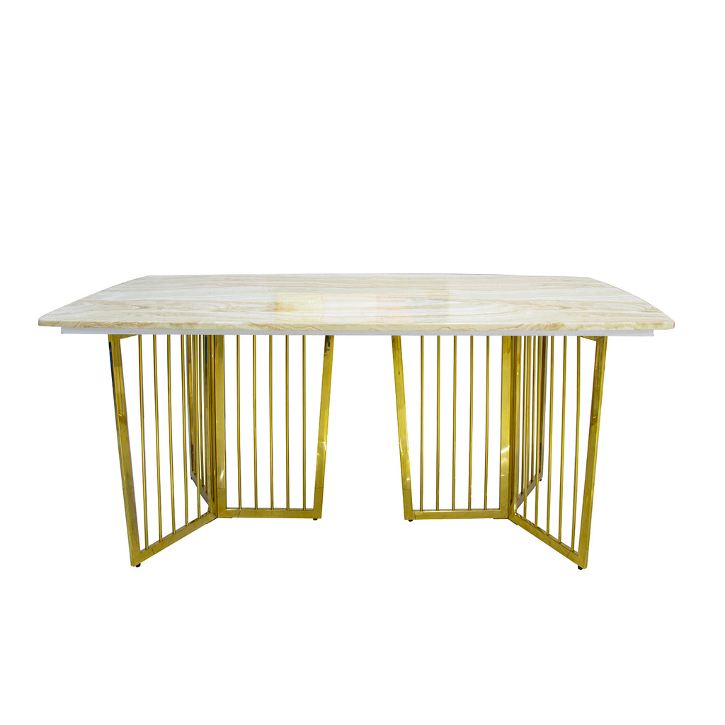 large gold marble dining table