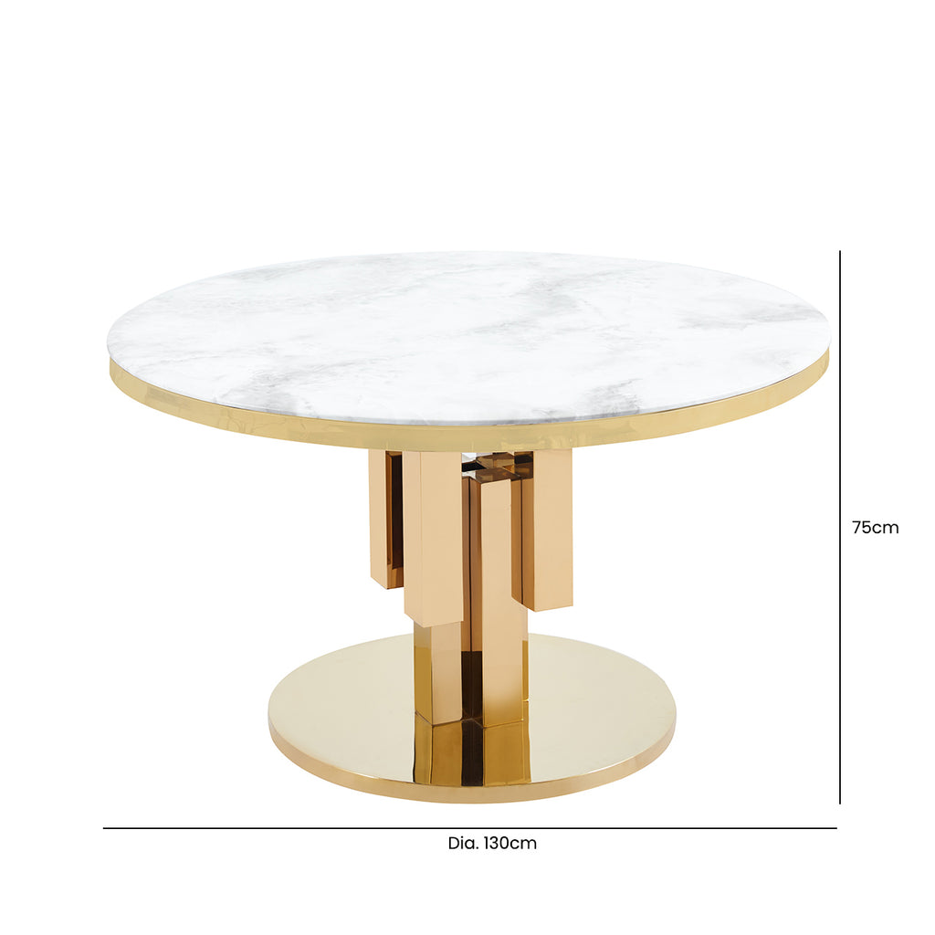marble round dining table