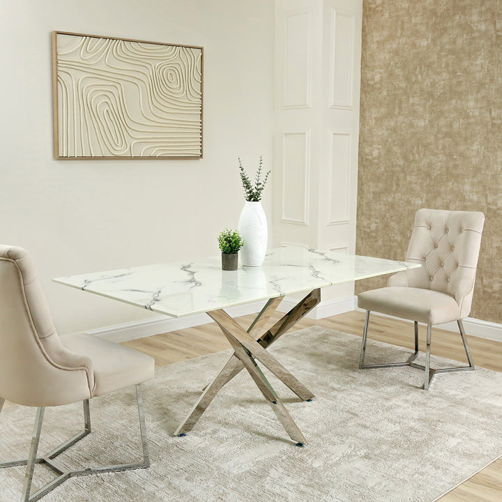 Buy Seater Marble Dining Table – Davos Grey Marble Craft Large