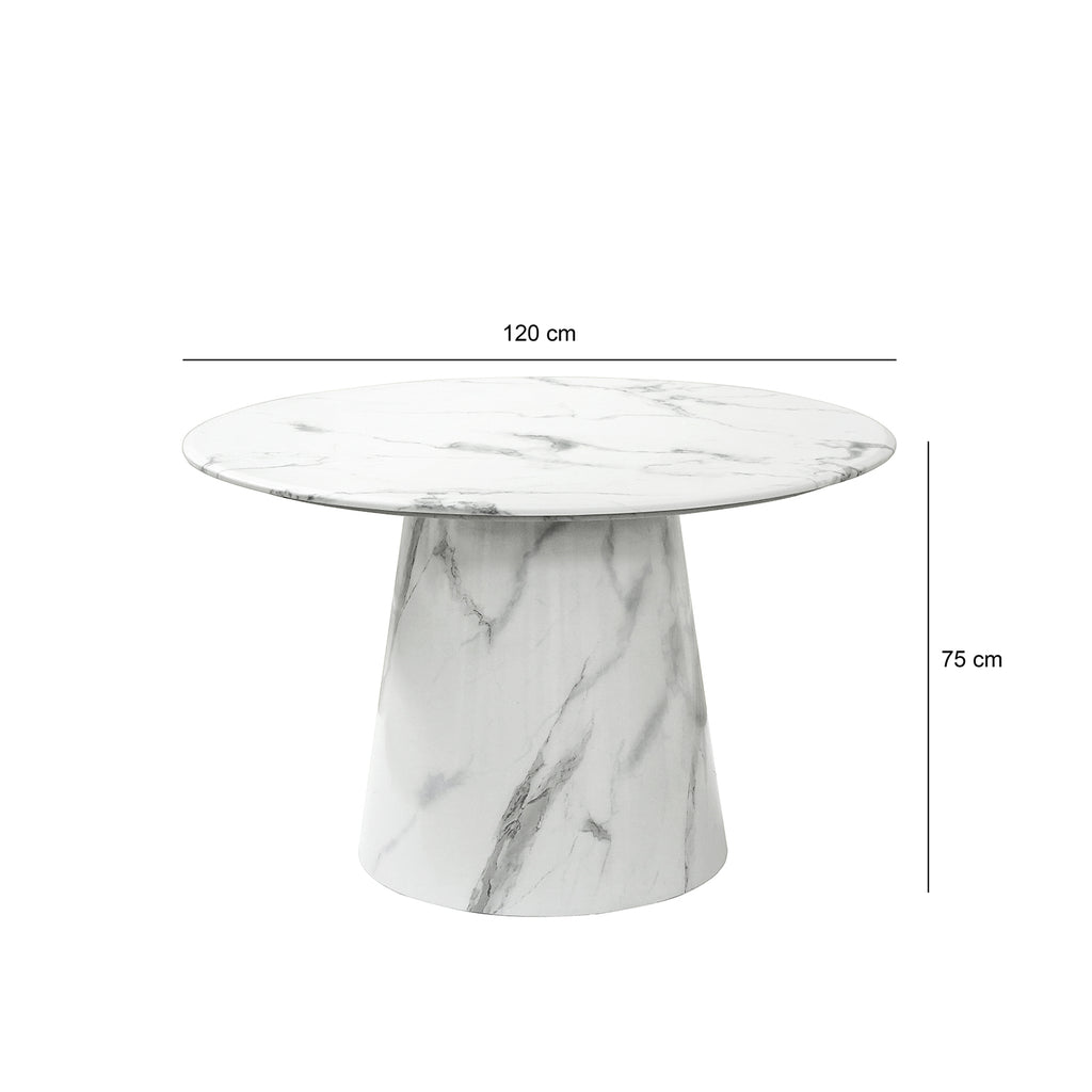 Dining Table Set 4 Seater - Acerra Marble With Como Chairs