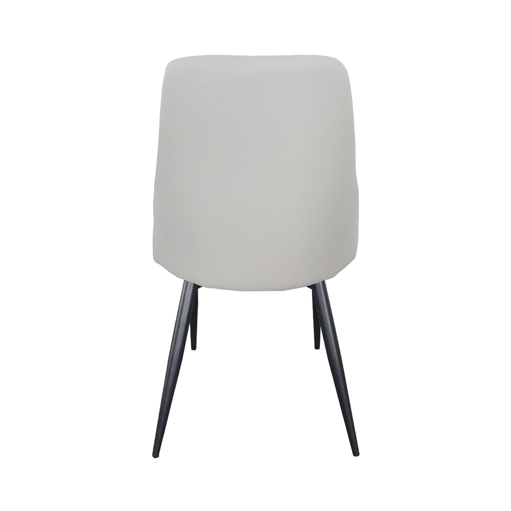 grey chair with black legs