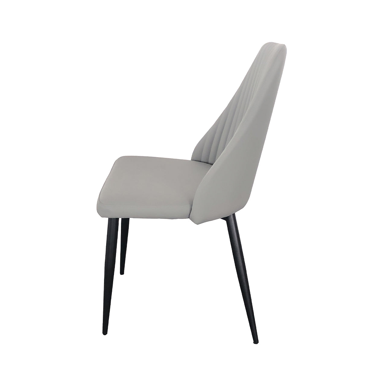 PU leather dining chair in grey color
