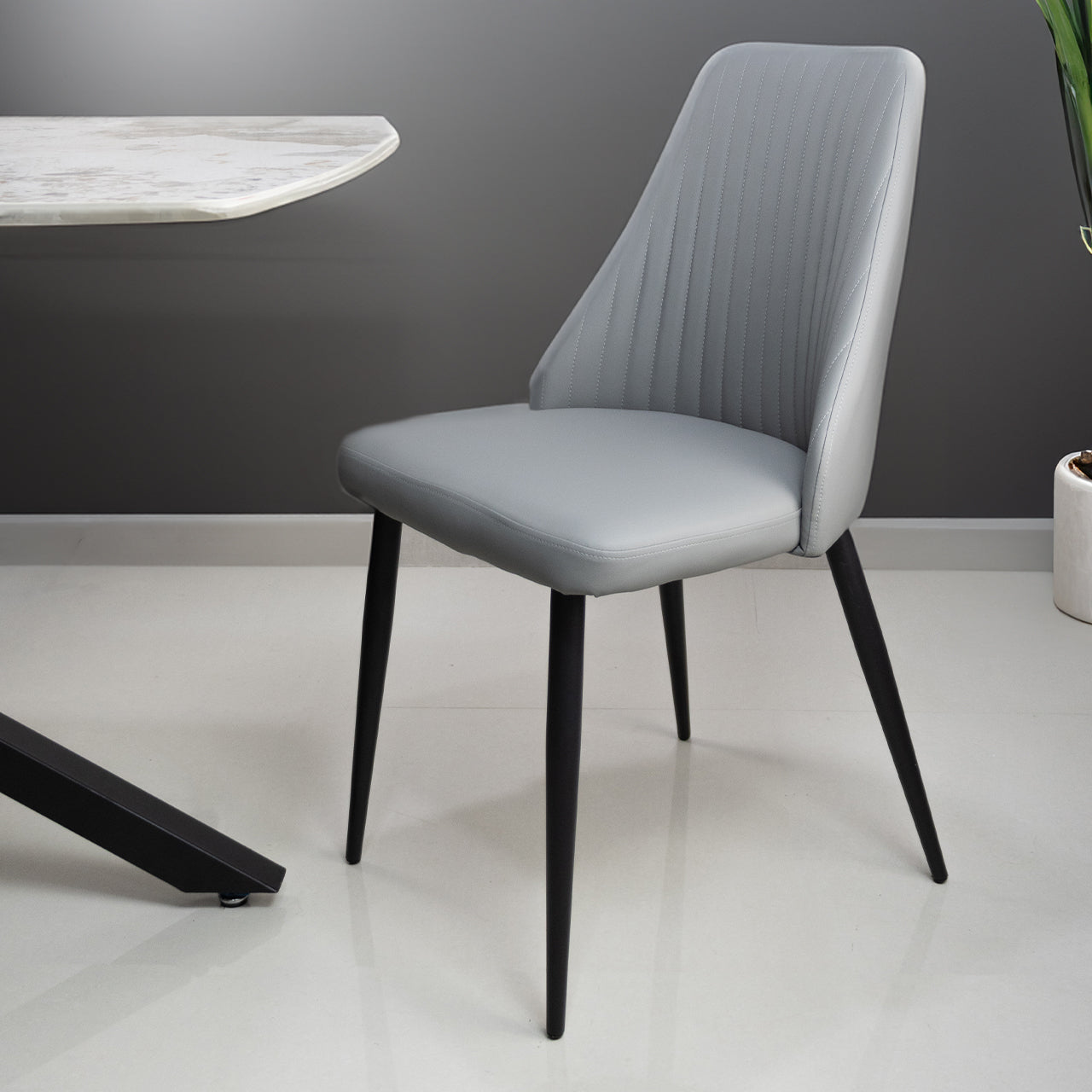 Grey cloth chairs deals
