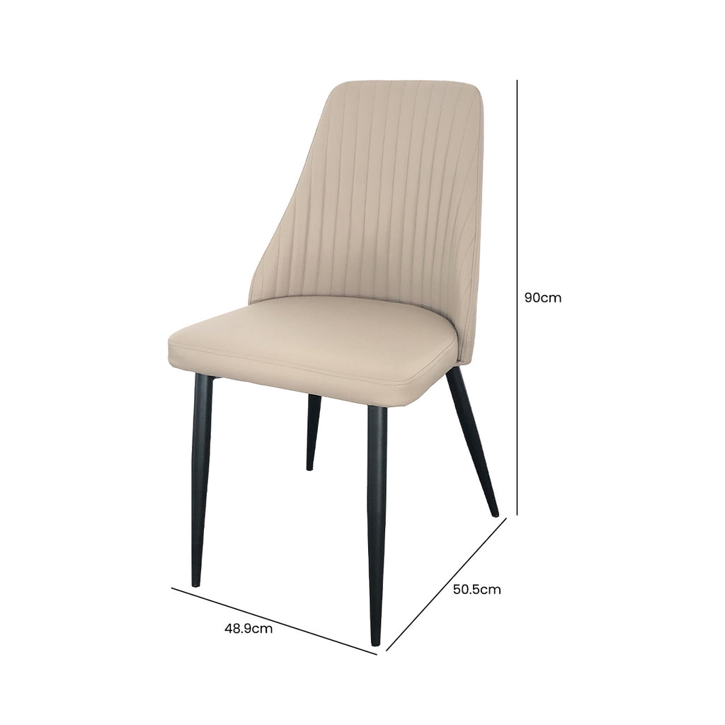 black pu dining chairs