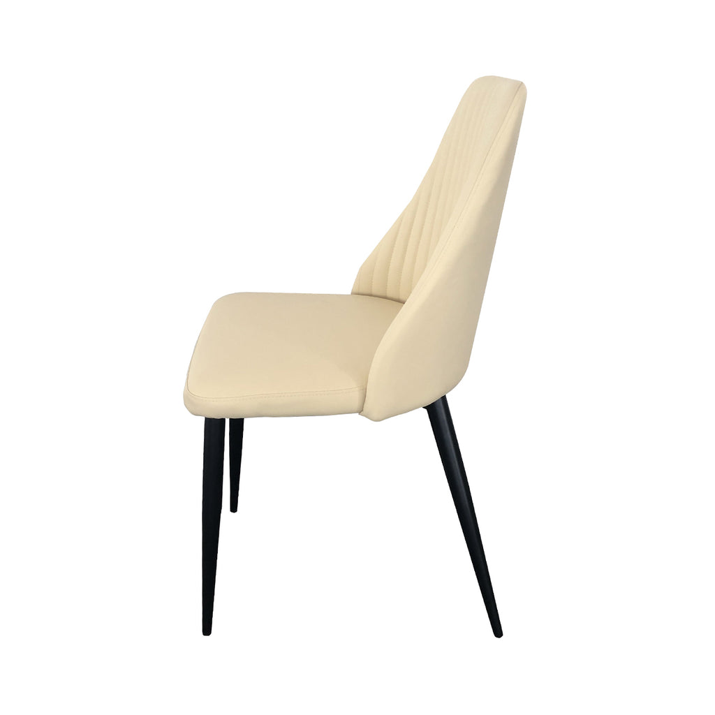 cream fabric dining chairs