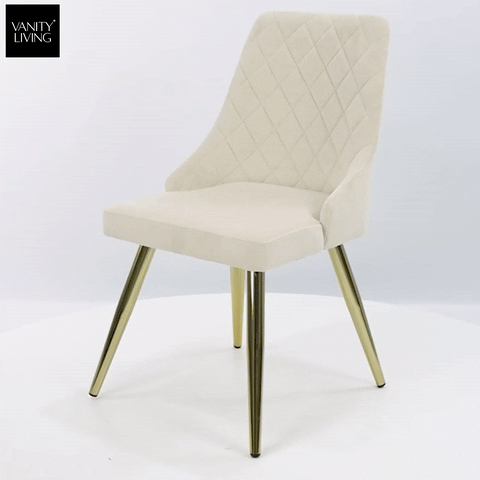 White dining chairs gold legs deals