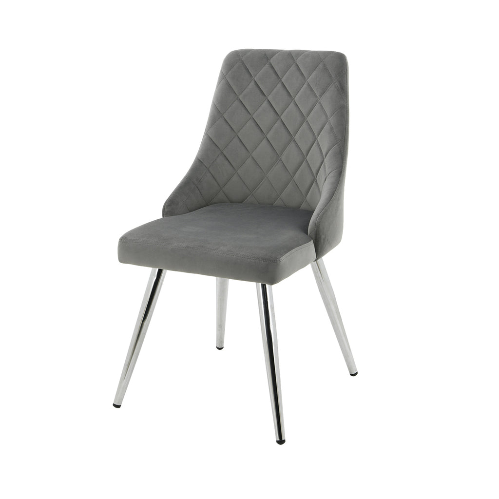 grey velvet dining chair in Dubai