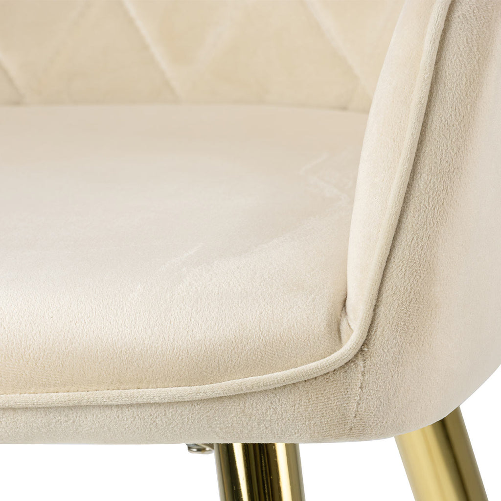 cream velvet dining chair