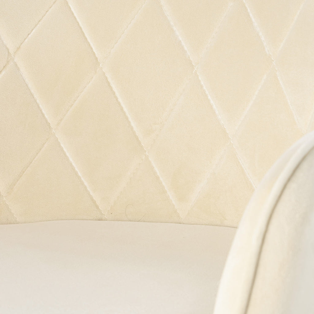 velvet cream chair