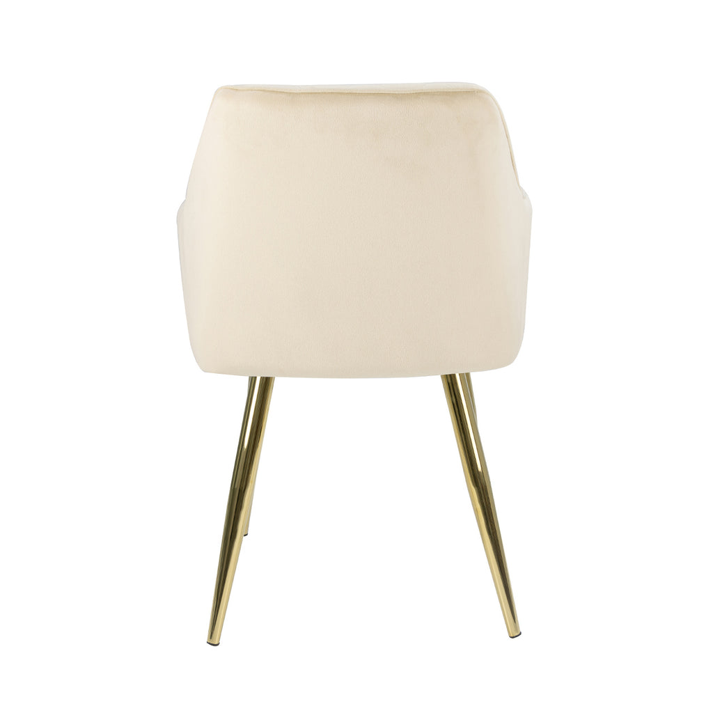 velvet cream chair