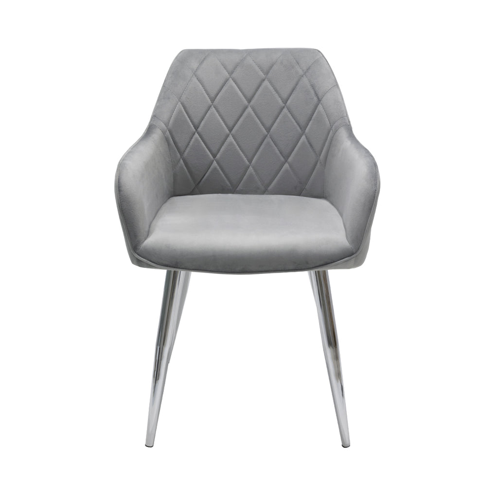 luxury velvet grey dining chair