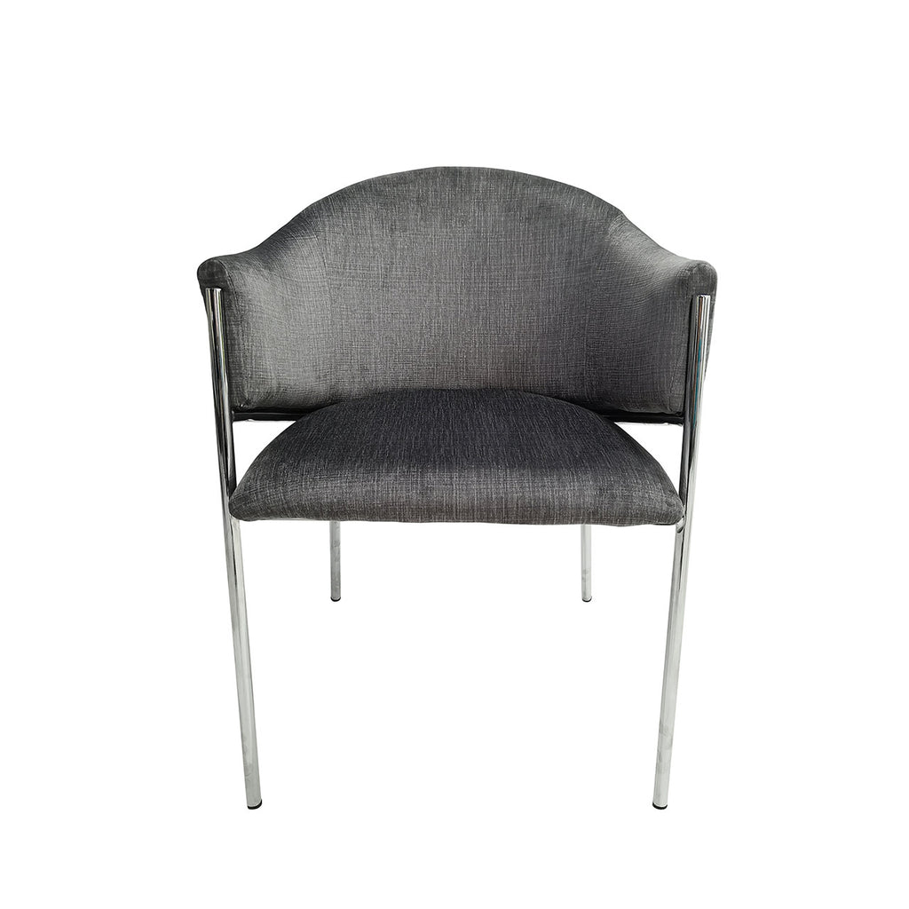 velvet grey chair