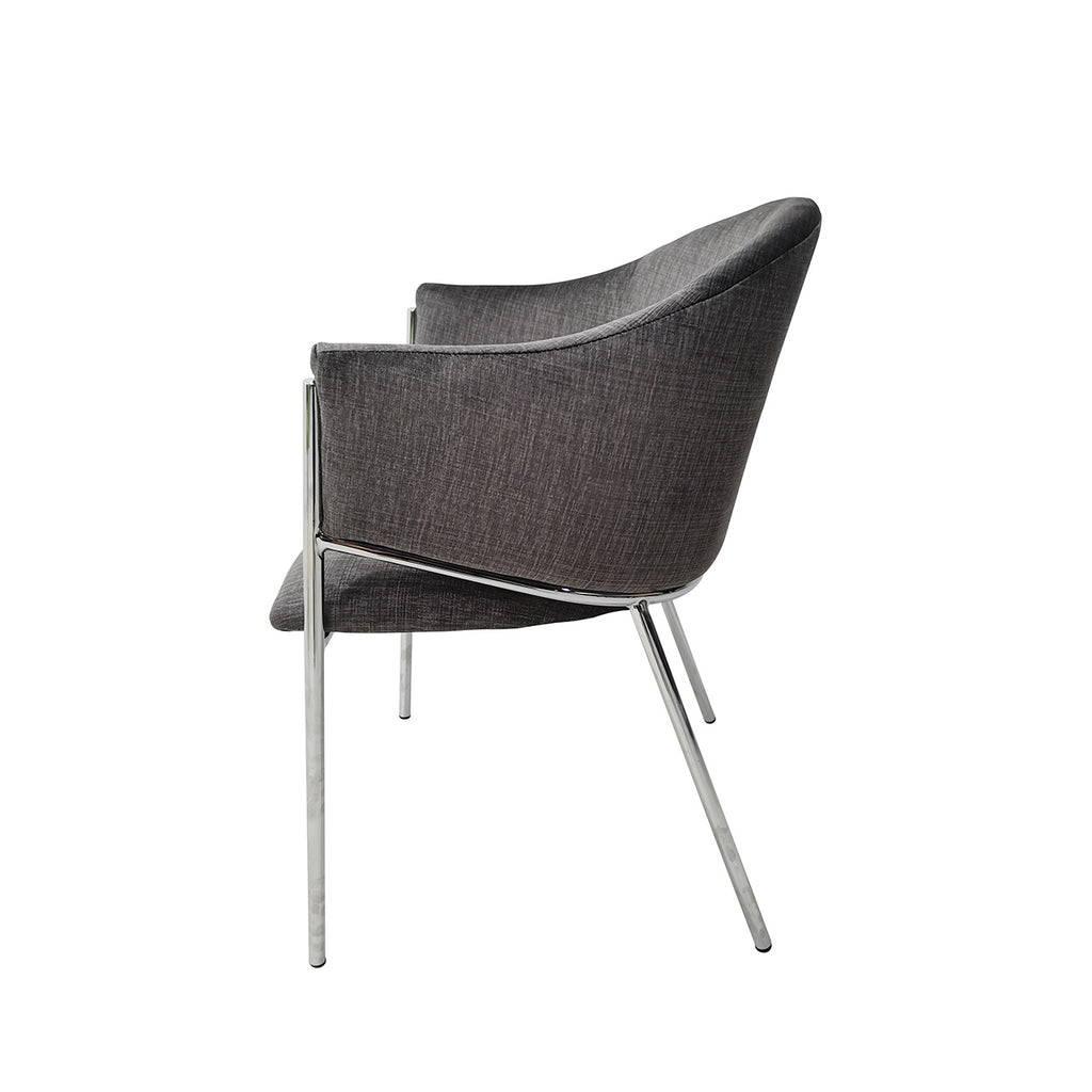 gray velvet chair